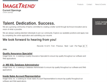 Tablet Screenshot of careers.imagetrend.com